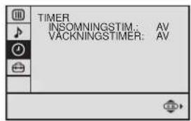 TIMER INSOMNINGSTIM.: AV VACKNINGSTIMER: AV