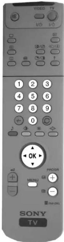 VIDEO TV I/O I/O 1 2 3 4 5 6 7 8 9 0 PROGR MENU - FIA-DRG SONY TV