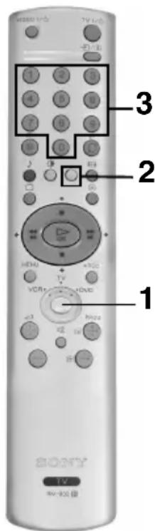 SONY KV-28FX68E - Konfigurering af fjernbetjeningen til en DVD eller en video - 4