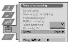 SONY KV-28FQ75E - Valg af 'Demo' funktionen - 3
