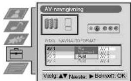 SONY KV-28FQ75E - Forudindstilling og navngivning af indgangssignaler - 3