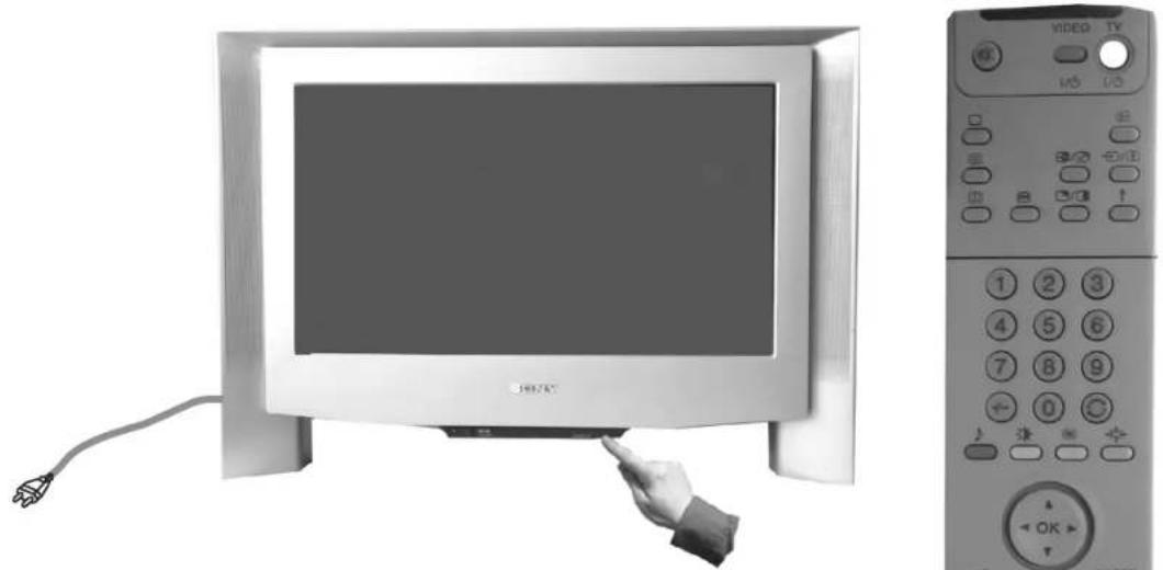 SONY KV-28FQ75E - Slå TVen på - 1
