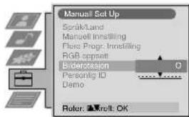 Manual Set Up SprakLand Manuell Innsilling Flex Progr. Innsilling RGB offset Borderstation Personig ID Demo Ruler: OK