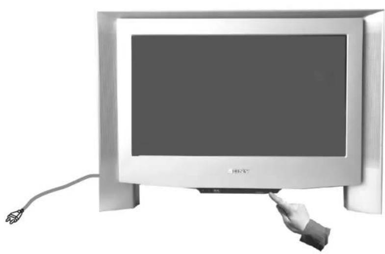 SONY KV-28FQ75E - Sådan tændes TV-apparatet - 1