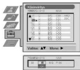 Käsinoritys SINNOSI-VSYS NOSI ▲ 100 100 100 100 80 100 100 100 50 100 100 100 30 100 100 100 20 100 100 100 10 100 100 100 Valise: ▲ Mono: ▶ PÖRENT-SYNE AIVI 50 B B/C F/B ...