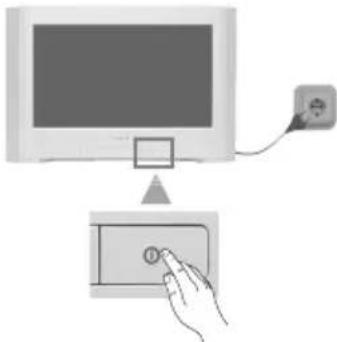 SONY KV-28CL11E - Tænd for TV-apparatet og automatisk program-indstilling - 1