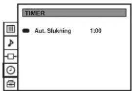 TIMER ● Aut. Slukning 1:00