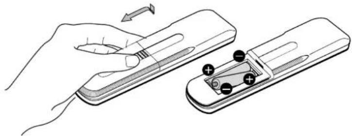 SONY KP-41PZ1E - Att sätta batterierna i fjärrkontrollen - 2