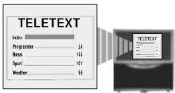 TELETEXT Index Programme 25 News 133 Sport 101 Weather 98