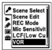 SONY ICD-UX502 - Starting to Record Automatically in Response to Sound – the VOR Function - 2