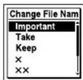 SONY ICD-UX502 - Changing a file name - 3