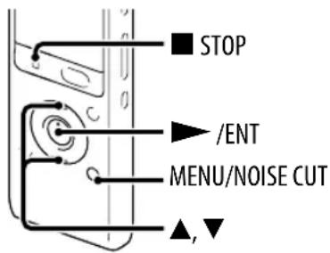 ■ STOP ►/ENT MENU/NOISE CUT ▲,▼