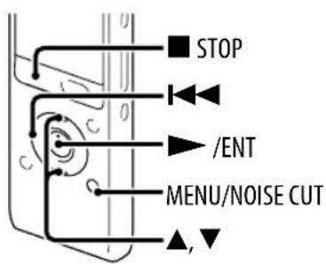 ■ STOP ◄►◄ ► /ENT MENU/NOISE CUT ▲,▼