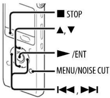 ■ STOP ▲,▼ ► /ENT MENU/NOISE CUT ◀◀,▶◀