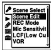 SONY ICD-UX502 - Changing the Scene Select settings - 1