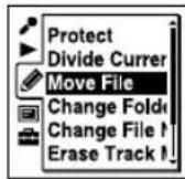 SONY ICD-UX502 - Moving a file to a different folder - 2