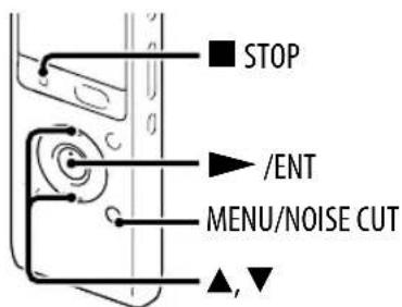 ■ STOP ►/ENT MENU/NOISE CUT ▲,▼