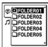 SONY ICD-UX502 - Moving a file to a different folder - 3