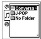 SONY ICD-UX502 - Folders displayed on the Tab of the IC recorder - 1