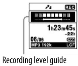 REC 1h23m45s -22h 06/06 MP3 192k LCF Recording level guide