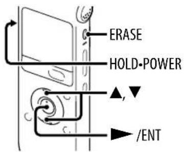 ERASE HOLD-POWER ▲,▼ /ENT