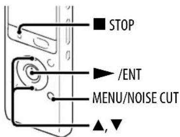 ■ STOP ►/ENT MENU/NOISE CUT ▲,▼