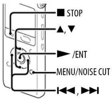 ■ STOP ▲,▼ ►/ENT MENU/NOISE CUT