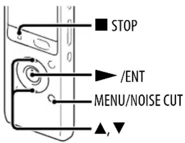 ■ STOP ►/ENT MENU/NOISE CUT ▲,▼