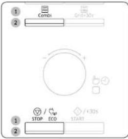 1 Combi Ctrl+30r 2 - + STOP ECO START 1 2