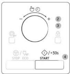 -/- + 2 3 STOP ECO + /+30s START 4