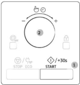 -/- + 2 STOP ECO +30s START 1