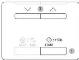 ✓ ② STOP ECO +30s START ①