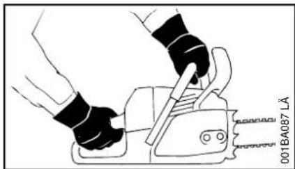 STIHL MS 194 C-E - Holding and Controlling the Chain Saw - 1
