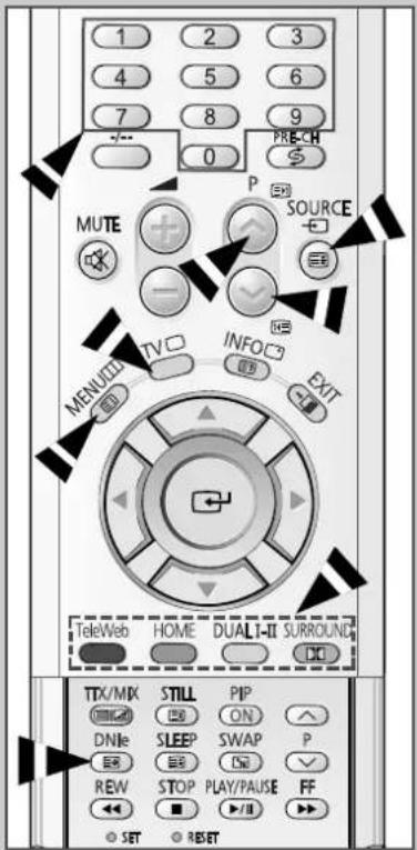 1 2 3 4 5 6 7 8 9 PRE-CH 0 MUTE P SOURCE - - - - - - - - - - - - - - - - - - - - - - - - - - - - - - - - - - - - - - - - - - - - - - - - - - - - - - - - - - - - - - - - - - - - - - - - - - - - - - - - - - - - - - - - - - - - - - - - - - - - - TeleWeb HOME DUALT-II SURROUND DC TTX/MK STILL PIP DNJe SLEEP SWAP P REW STOP PLAY/PAUSE FF SET RESET