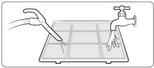 SAMSUNG AC018MN4DKH - Cleaning the air filter - 1