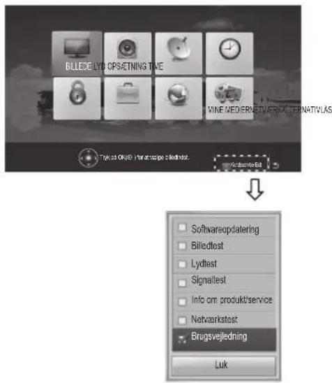 BILLED BYD OPSETNING TIME WINE WED/ERNET/SPRUMNATIVLAS Type 33 ONLE / For all maps 2.0kldst. Softwareopdatering Biledtest Lydest Signaltest Info om produkt/service Netvarkstest Brugsvejledning Luk