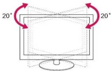 LG 32LS345T - Justering af tv'ets vinkel, så det passer til din position - 1