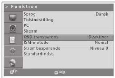 LG 42PG6300 - Justering af OSD transparens - 5