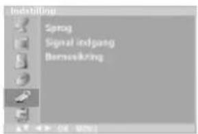 Instelling Sprag Signal indgang Bermsekring