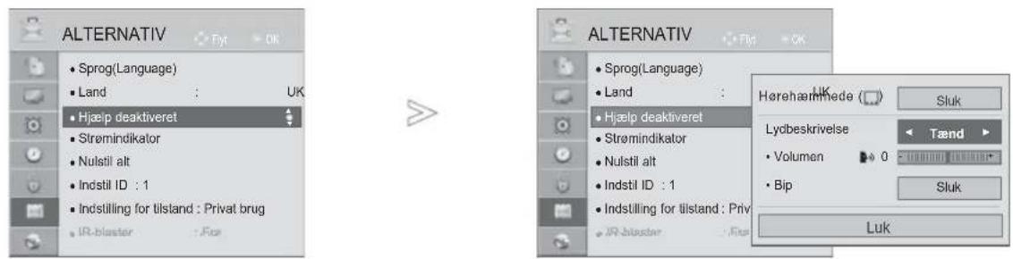 ALTERNATIV • Sprog(Language) • Land : UK • Hjælp deaktiveret • Strømindikator • Nulstil alt • Indstil ID : 1 • Indstilling for tilstand : Privat brug • IR-blaster : Fix ALTERNATIV • Sprog(Language) • Land : UK • Hjælp deaktiveret • Strømindikator • Nulstil alt • Indstil ID : 1 • Indstilling for tilstand : Privat brug • IR-blaster : Fix Herehaemhede ( ) Sluk Lydbeskrivelse < Taend > • Volumen 0 -0 -0 -0 -0 -0 -0 -0 -0 -0 -0 -0 -0 -0 -0 -0 -0 -0 -0 -0 -0 -0 -0 -0 -0 -0 -0 -0 -0 -0 -0 -0 -0 -0 -0 -0 -0 -0 • Bip Sluk Luk