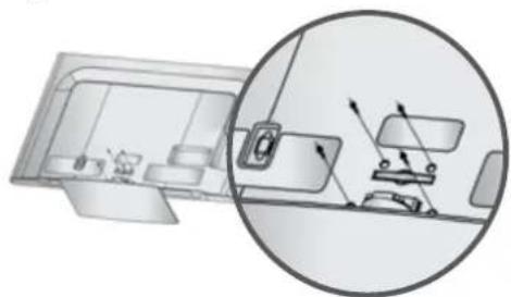 LG 47LD450N - MONTERING PÅ SOKKEL BAGDÆKSEL TIL ■ Det viste billede kan variere fra billedet på dit KABELSAMLING - 4
