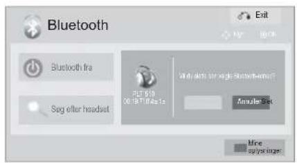 Bluetooth Bluetooth fra Seg efter headset 257.00 30.18 T 04e-12 Audio format Mire ap/sangerer