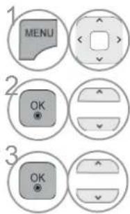 1 MENU 2 OK 3 OK