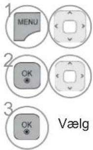 1 MENU 2 OK 3 OK Vælg