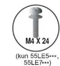 M4 X 24 (kun 55LE5***, 55LE7***)