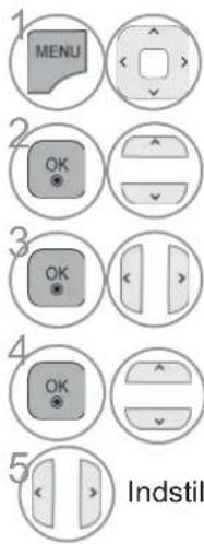 1 MENU 2 OK 3 OK 4 OK 5 Indstil