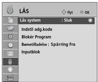 LG 32LD320N - FORÆLDREKONTROL/KLASSIFICERINGER - 1