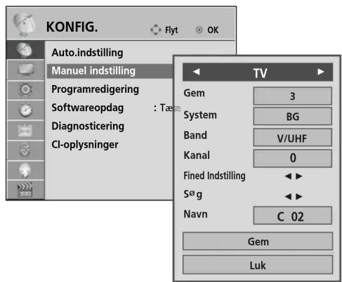 LG 32LD320N - Valg af kabel (DVB kabelfunktion), hvis Finland, Sverige eller “--” er valgt - 21