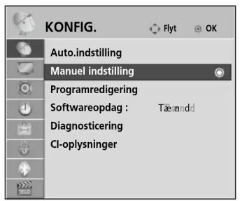 LG 32LD320N - Valg af kabel (DVB kabelfunktion), hvis Finland, Sverige eller “--” er valgt - 1