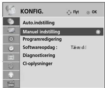 LG 32LD320N - Valg af kabel (DVB kabelfunktion), hvis Finland, Sverige eller “--” er valgt - 7